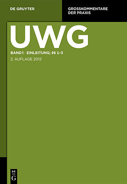 Fester Einband UWG / Einleitung; §§ 1-3 von 