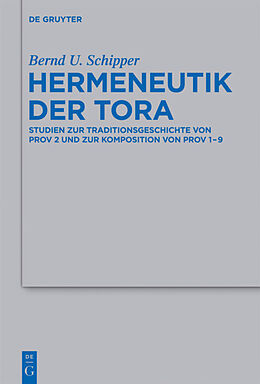 Fester Einband Hermeneutik der Tora von Bernd U. Schipper