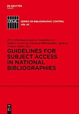 eBook (pdf) Guidelines for Subject Access in National Bibliographies de IFLA Working Group on Guidelines for Subject Access by National