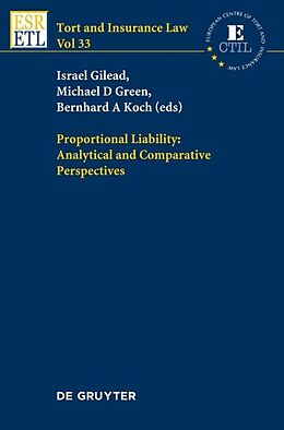 Livre Relié Proportional Liability: Analytical and Comparative Perspectives de 