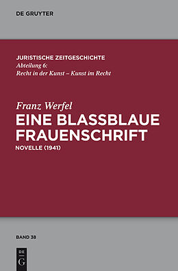 Fester Einband Eine blaßblaue Frauenschrift von Franz Werfel