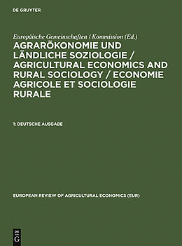 E-Book (pdf) Agrarökonomie und ländliche Soziologie / Agricultural economics and... / Deutsche Ausgabe von 