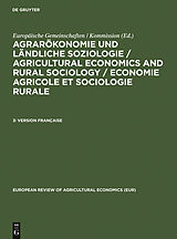 E-Book (pdf) Agrarökonomie und ländliche Soziologie / Agricultural economics and... / Version Française von 