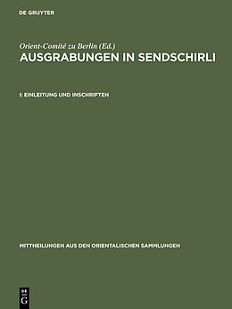 E-Book (pdf) Ausgrabungen in Sendschirli / Einleitung und Inschriften von 