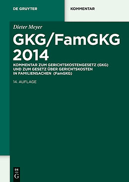 E-Book (pdf) GKG/FamGKG 2014 von Dieter Meyer