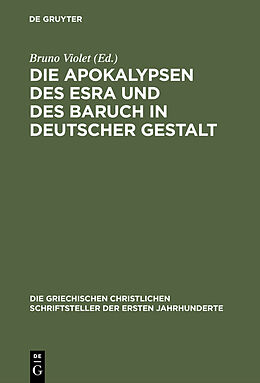 Fester Einband Die Apokalypsen des Esra und des Baruch in deutscher Gestalt von 