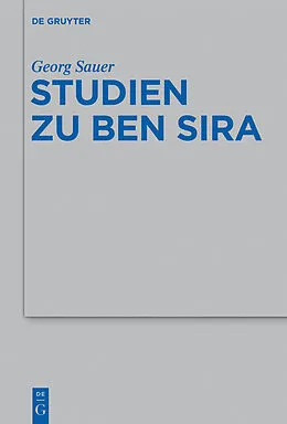 PDF Studien zu Ben Sira von Georg Sauer