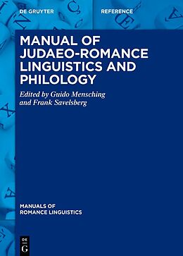 Livre Relié Manual of Judaeo-Romance Linguistics and Philology de 