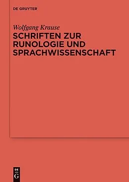 PDF Schriften zur Runologie und Sprachwissenschaft von Wolfgang Krause