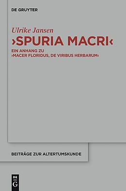 E-Book (pdf) "Spuria Macri" von Ulrike Jansen