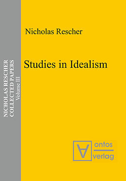 Livre Relié Studies in Idealism de Nicholas Rescher