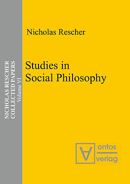 Livre Relié Studies in Social Philosophy de Nicholas Rescher