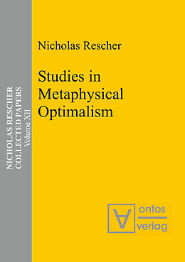 Fester Einband Studies in Metaphysical Optimalism von Nicholas Rescher
