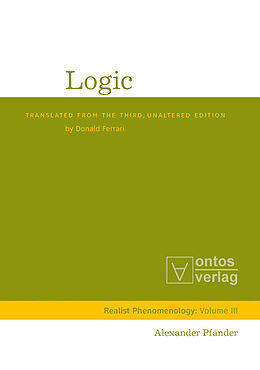 eBook (pdf) Logic de Alexander Pfänder