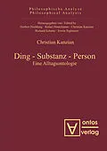 PDF Ding  Substanz  Person von Christan Kanzian