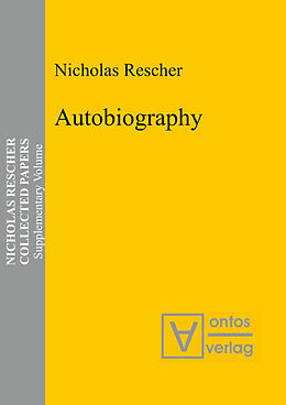 Couverture cartonnée Autobiography de Nicholas Rescher