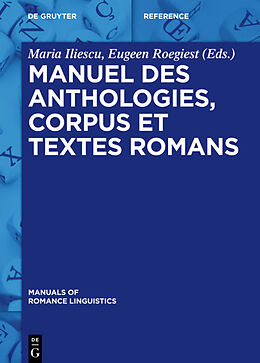 Livre Relié Manuel des anthologies, corpus et textes romans de 