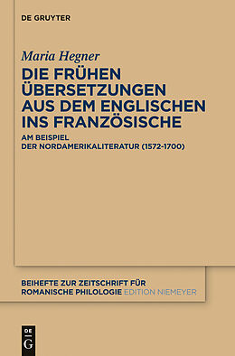 E-Book (pdf) Die frühen Übersetzungen aus dem Englischen ins Französische von Maria Hegner