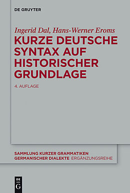 E-Book (pdf) Kurze deutsche Syntax auf historischer Grundlage von Ingerid Dal
