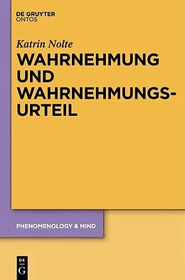 E-Book (pdf) Wahrnehmung und Wahrnehmungsurteil von Katrin Nolte