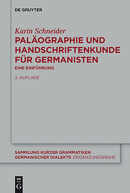 E-Book (pdf) Paläographie und Handschriftenkunde für Germanisten von Karin Schneider