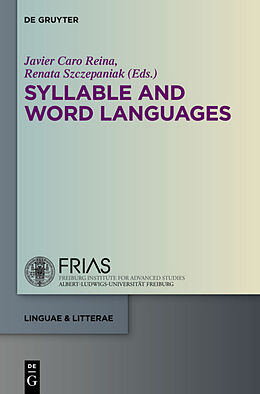 Livre Relié Syllable and Word Languages de 