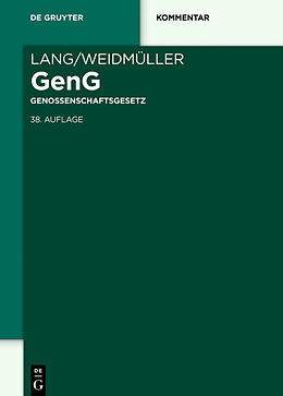 Fester Einband Lang/Weidmüller Genossenschaftsgesetz von Weidmüller, Ludwig Weidmüller
