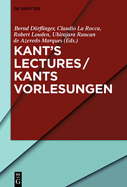 Fester Einband Kant s Lectures / Kants Vorlesungen von 