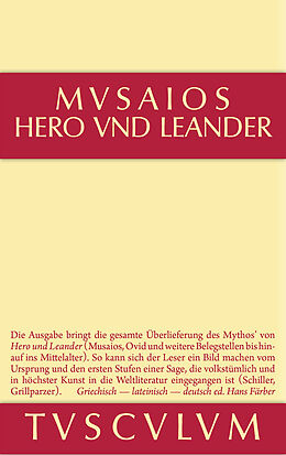E-Book (pdf) Hero und Leander und die weiteren antiken Zeugnisse von Musaios