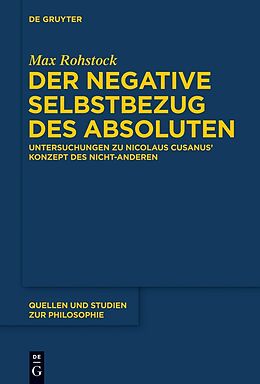 E-Book (pdf) Der negative Selbstbezug des Absoluten von Max Rohstock