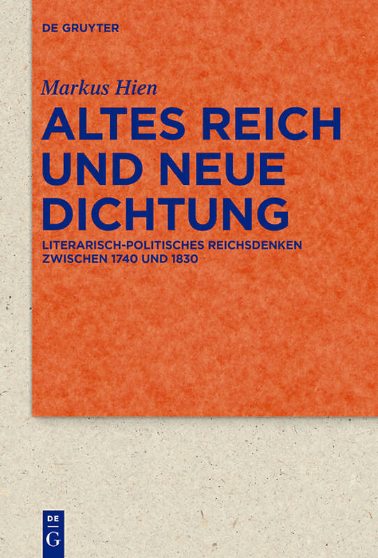 Altes Reich Und Neue Dichtung Markus Hien Buch Kaufen Ex Libris