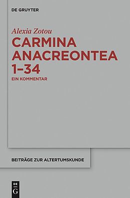 E-Book (epub) Carmina anacreontea 1-34 von Alexia Zotou