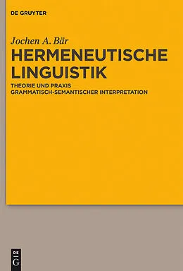 E-Book (epub) Hermeneutische Linguistik von Jochen A. Bär