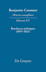 eBook (pdf) Benjamin Constant: uvres complètes. uvres / Brochures politiques (18191821) de 