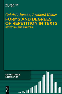 Fester Einband Forms and Degrees of Repetition in Texts von Reinhard Köhler, Gabriel Altmann