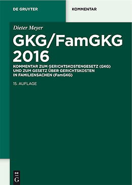 E-Book (pdf) GKG/FamGKG 2016 von Dieter Meyer