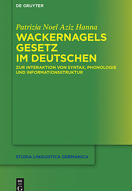 E-Book (pdf) Wackernagels Gesetz im Deutschen von Patrizia Noel Aziz Hanna