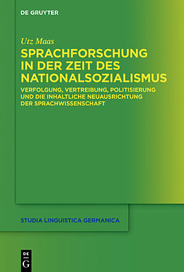 Fester Einband Sprachforschung in der Zeit des Nationalsozialismus von Utz Maas