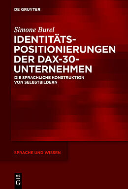 Fester Einband Identitätspositionierungen der DAX-30-Unternehmen von Simone Burel