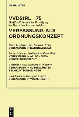 Fester Einband Verfassung als Ordnungskonzept von Franz Mayer, Hans Michael Heinig, Lothar Michael