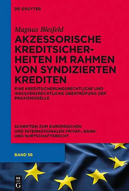 PDF Akzessorische Kreditsicherheiten im Rahmen von syndizierten Krediten von Magnus Bleifeld