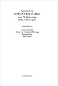 PDF Festschrift für Ottmar Breidling zum 70. Geburtstag am 15. Februar 2017 von 