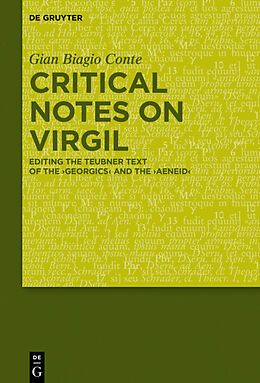 Livre Relié Critical Notes on Virgil de Gian Biagio Conte