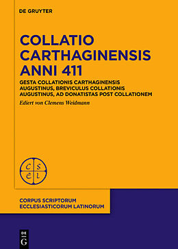 Fester Einband Collatio Carthaginensis anni 411 von Augustinus