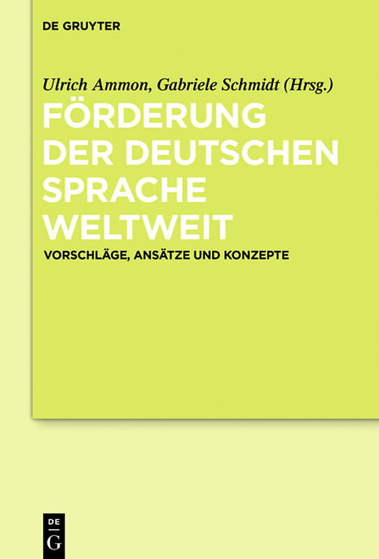 Förderung der deutschen Sprache weltweit