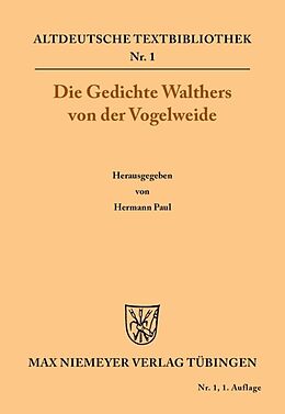 E-Book (pdf) Die Gedichte von Walther von der Vogelweide