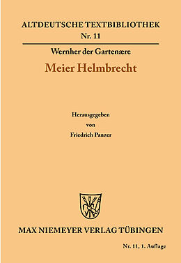 Kartonierter Einband Meier Helmbrecht von Wernher der Gartenære