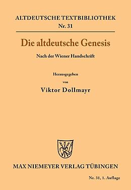 Kartonierter Einband Die altdeutsche Genesis von 