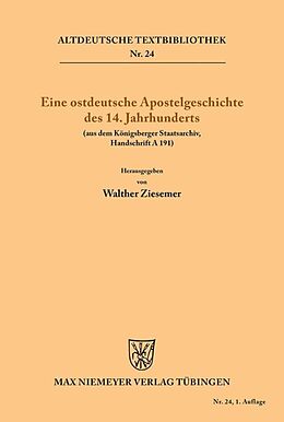Kartonierter Einband Eine ostdeutsche Apostelgeschichte des 14. Jahrhunderts von 