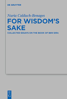 E-Book (epub) For Wisdom's Sake von Nuria Calduch-Benages
